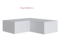 Антресоль Н300 для углового шкафа "Мадрид" белый (угол прямой)