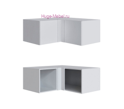 Антресоль Н400 для углового шкафа "Мадрид" белый (угол прямой)