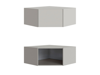 Антресоль Н400 для углового шкафа "Мадрид" кашемир (угол скос)