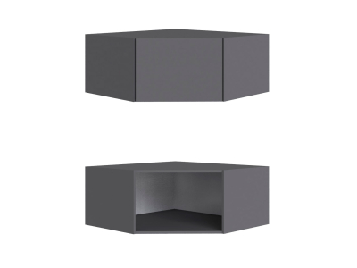 Антресоль Н400 для углового шкафа "Мадрид" графит (угол скос)