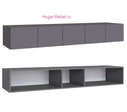 Антресоль Н300 для шкафов "Мадрид" 2 метра (графит)