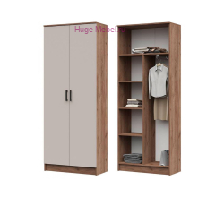 Шкаф со штангой и полками "Машенька ШК-204" кашемир +крафт табачный