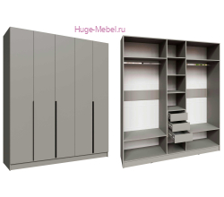 Шкаф "Мадрид" 2 метра мокко с 3 ящиками внутри