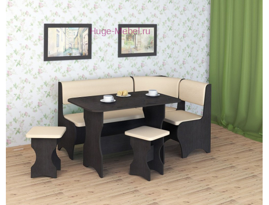 Кухонный уголок "Андрей-2 венге/бежевый"