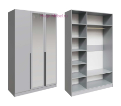 Шкаф "Мадрид" 1,4 м с зеркалом серый камень