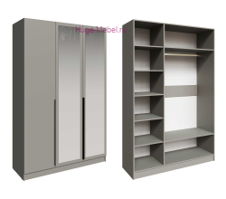 Шкаф "Мадрид" 1,5 м с зеркалом мокко