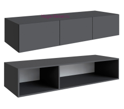 Антресоль Н300 для шкафов "Мадрид" 1.5 метра (графит)