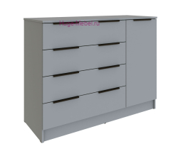 Комод 120 см "Мадрид" серый