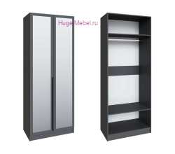 Шкаф 90 см с зеркалом "Мадрид" графит