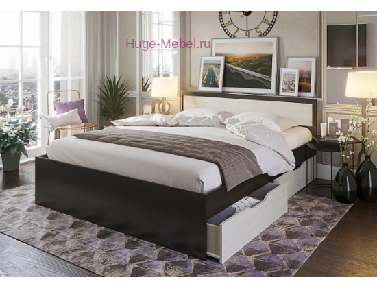 Кровать с ящиками 140 "Гармония КР 605 Венге"