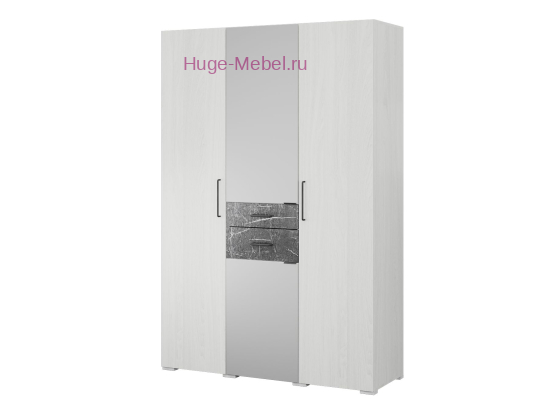 Шкаф 3-х створчатый "Теана" мрамор дарк